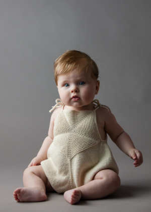Ainur Berkimbay For Purl Soho: Pinwheel Baby Romper | Purl Soho