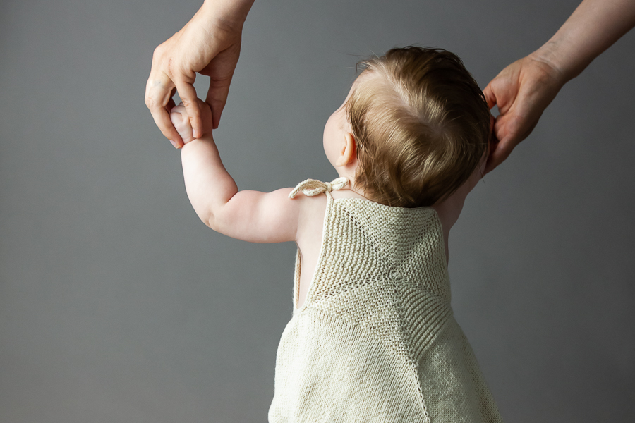 Ainur Berkimbay For Purl Soho: Pinwheel Baby Romper | Purl Soho