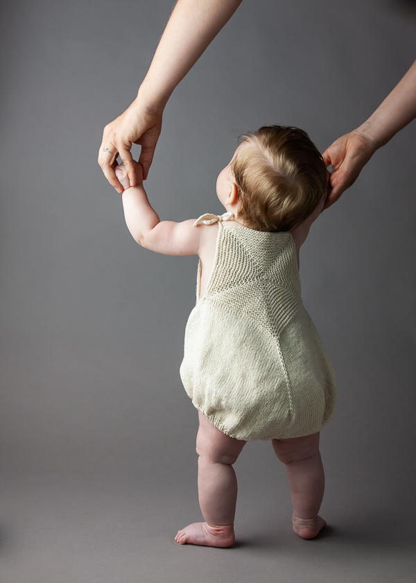 Ainur Berkimbay For Purl Soho: Pinwheel Baby Romper | Purl Soho