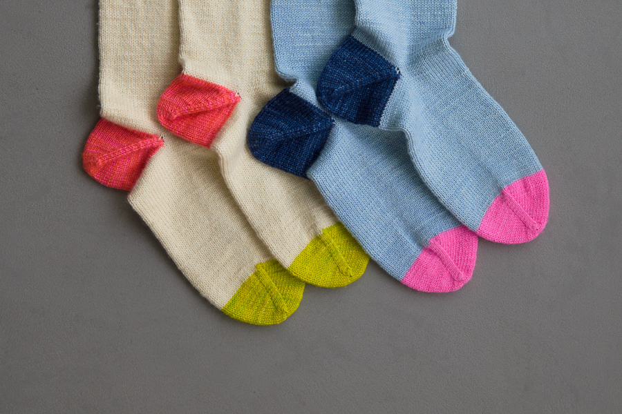 Easy Heel Colorblock Socks | Purl Soho