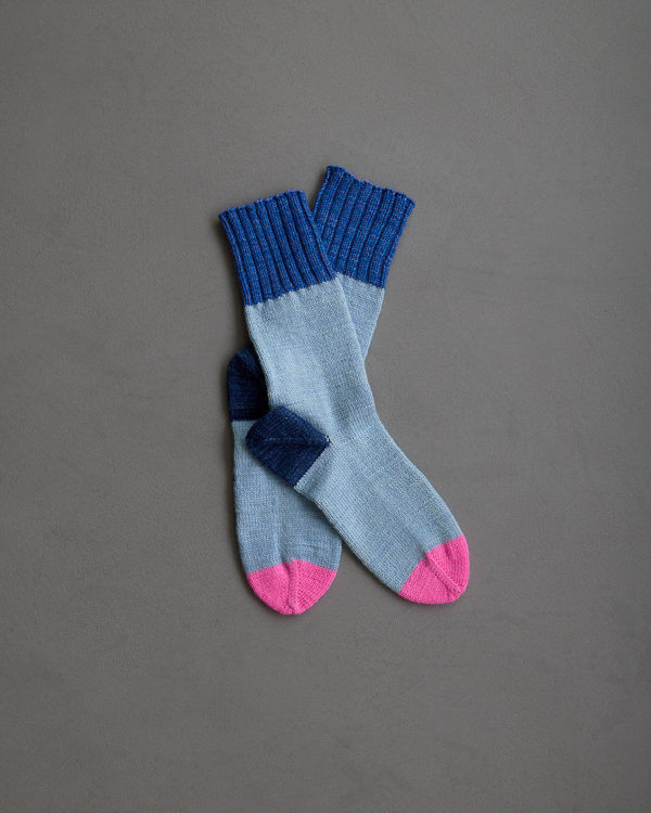 Easy Heel Colorblock Socks In New Colors | Purl Soho