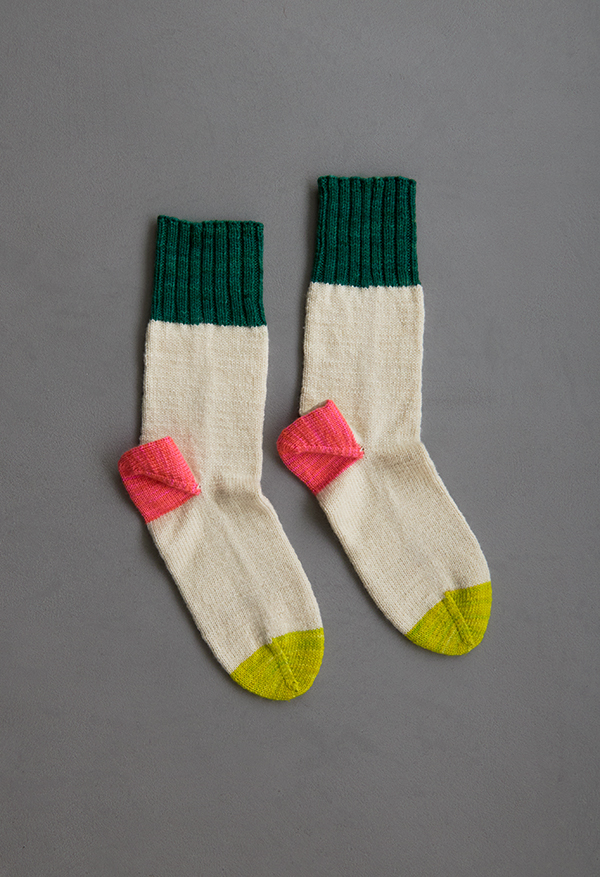 Easy Heel Colorblock Socks In New Colors | Purl Soho