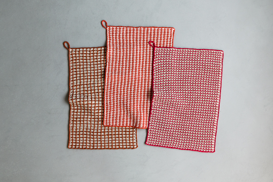 Slip Stitch Dishtowels In Blackbird Linen | Purl Soho