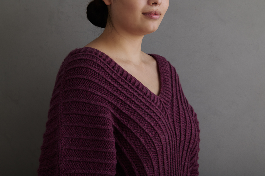 Ainur Berkimbayeva For Purl Soho: Cross Current Dolman Pullover | Purl Soho