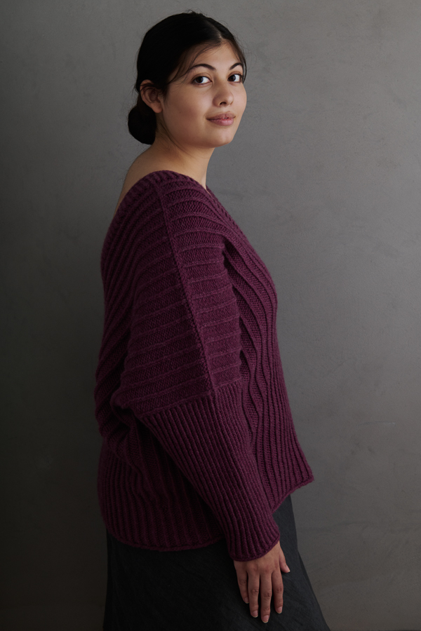 Ainur Berkimbayeva For Purl Soho: Cross Current Dolman Pullover | Purl Soho