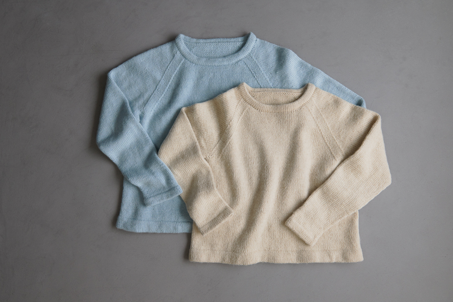 Classic Hemmed Crewneck In Cashmere Merino Bloom | Purl Soho