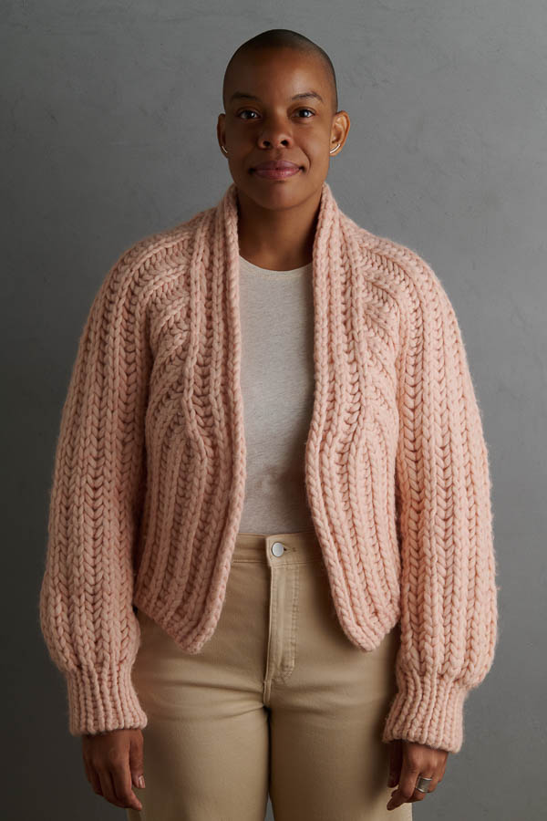 Brandi Cheyenne Harper For Purl Soho: Brioche Bomber Cardigan | Purl Soho