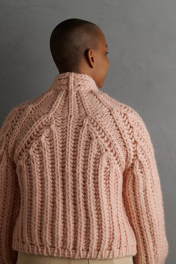 Brandi Cheyenne Harper For Purl Soho: Brioche Bomber Cardigan | Purl Soho
