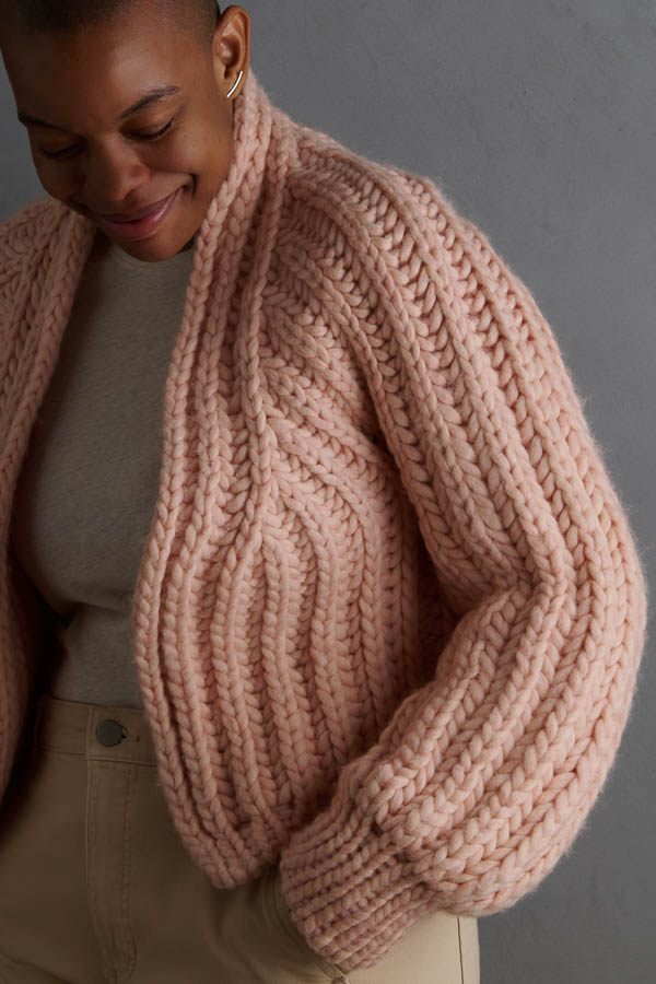 Brandi Cheyenne Harper For Purl Soho: Brioche Bomber Cardigan | Purl Soho