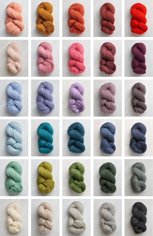 Classic Hemmed Crewneck In Cashmere Merino Bloom | Purl Soho