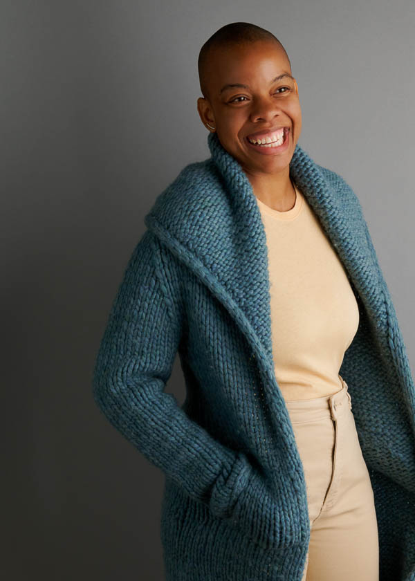 Brandi Cheyenne Harper For Purl Soho: Sea Sweater Coat | Purl Soho