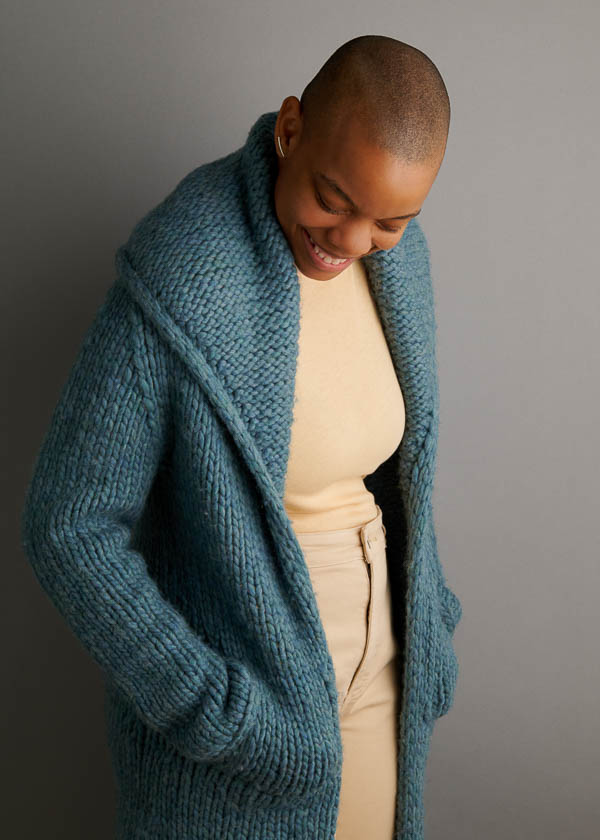 Brandi Cheyenne Harper For Purl Soho: Sea Sweater Coat | Purl Soho