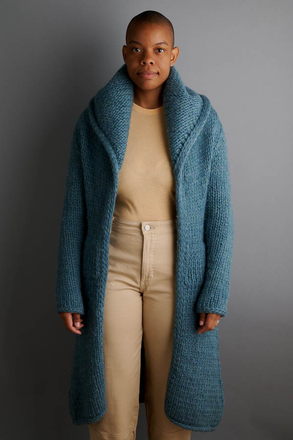 Brandi Cheyenne Harper For Purl Soho: Sea Sweater Coat | Purl Soho