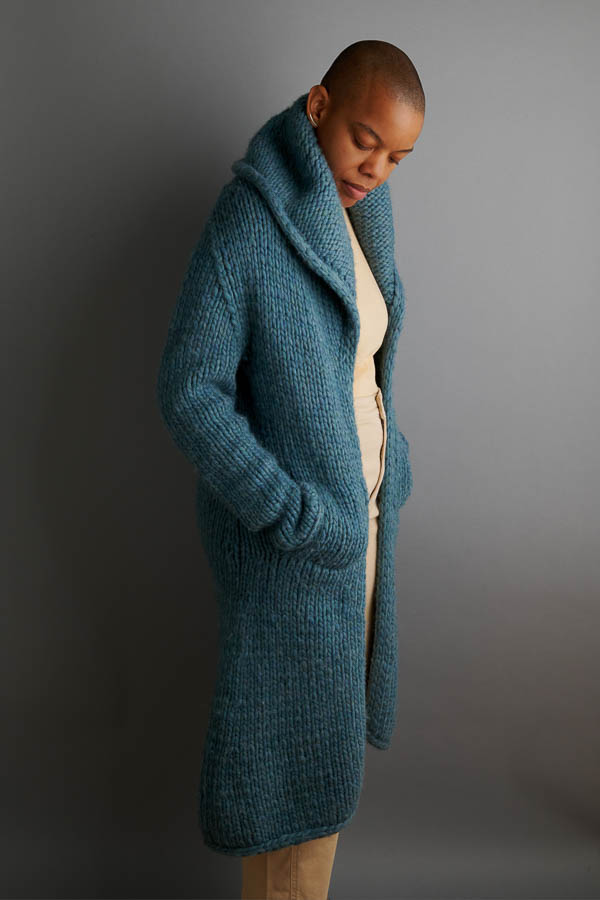Brandi Cheyenne Harper For Purl Soho: Sea Sweater Coat | Purl Soho