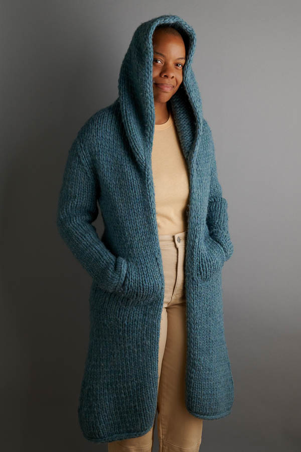 Brandi Cheyenne Harper For Purl Soho: Sea Sweater Coat | Purl Soho