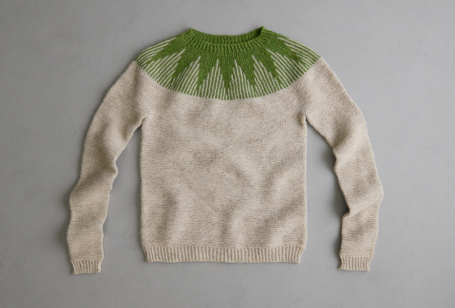 Ainur Berkimbayeva For Purl Soho: Thistle Yoke Pullover In New Colors | Purl Soho