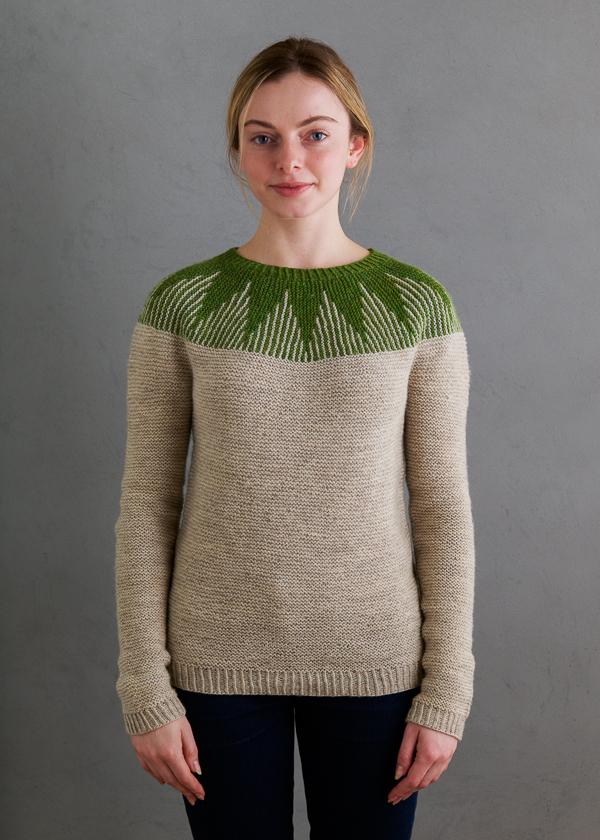 Ainur Berkimbayeva For Purl Soho: Thistle Yoke Pullover In New Colors | Purl Soho