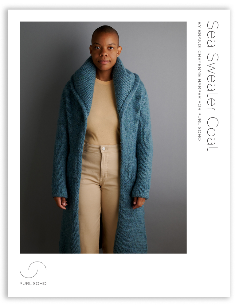 Brandi Cheyenne Harper For Purl Soho: Sea Sweater Coat | Purl Soho