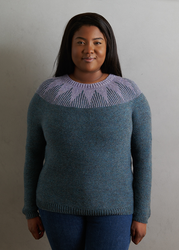 Ainur Berkimbayeva For Purl Soho: Thistle Yoke Pullover In New Colors | Purl Soho