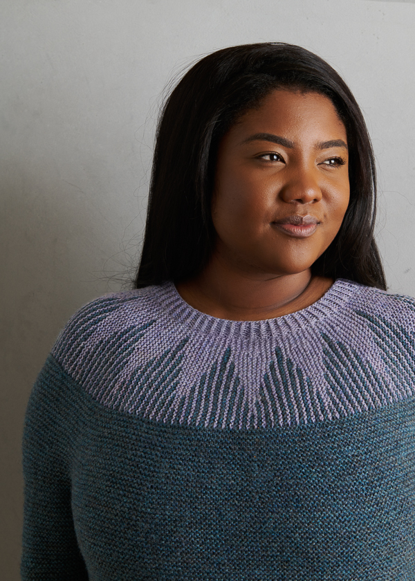 Ainur Berkimbayeva For Purl Soho: Thistle Yoke Pullover In New Colors | Purl Soho