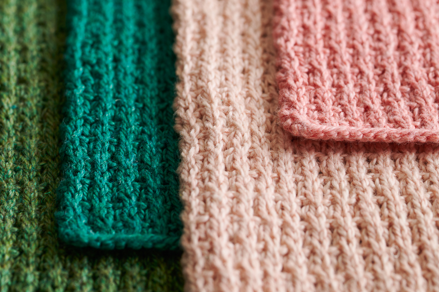Waffle Stitch Washcloth + Hand Towel In Santolina | Purl Soho