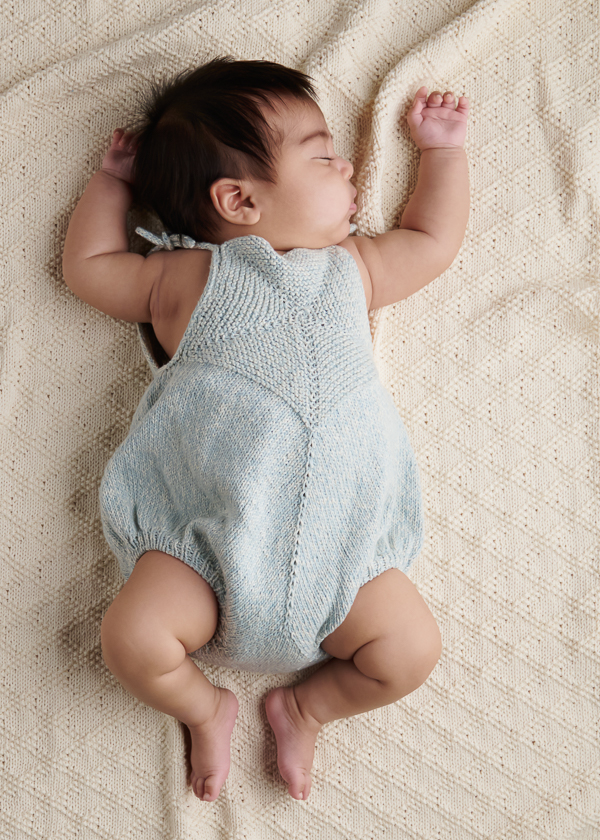 Ainur Berkimbay For Purl Soho: Pinwheel Baby Romper In Picnic Cotton | Purl Soho