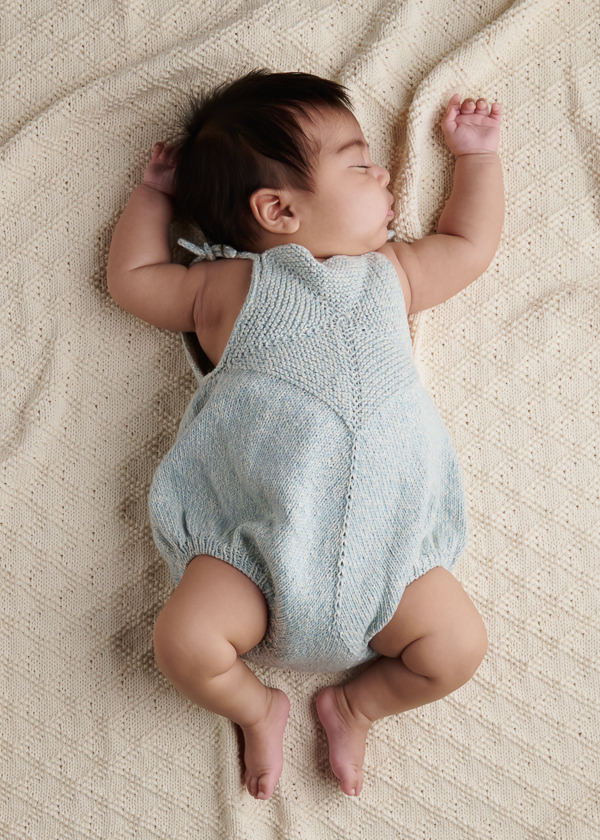 Ainur Berkimbay For Purl Soho: Pinwheel Baby Romper In Picnic Cotton | Purl Soho