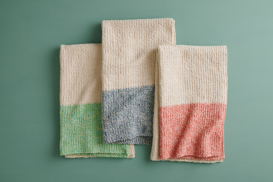 Colorblock Hand Towel in Sunshower Cotton | Purl Soho