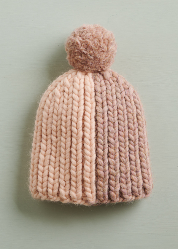 Two-Tone Pom Pom Hat + Scarf | Purl Soho