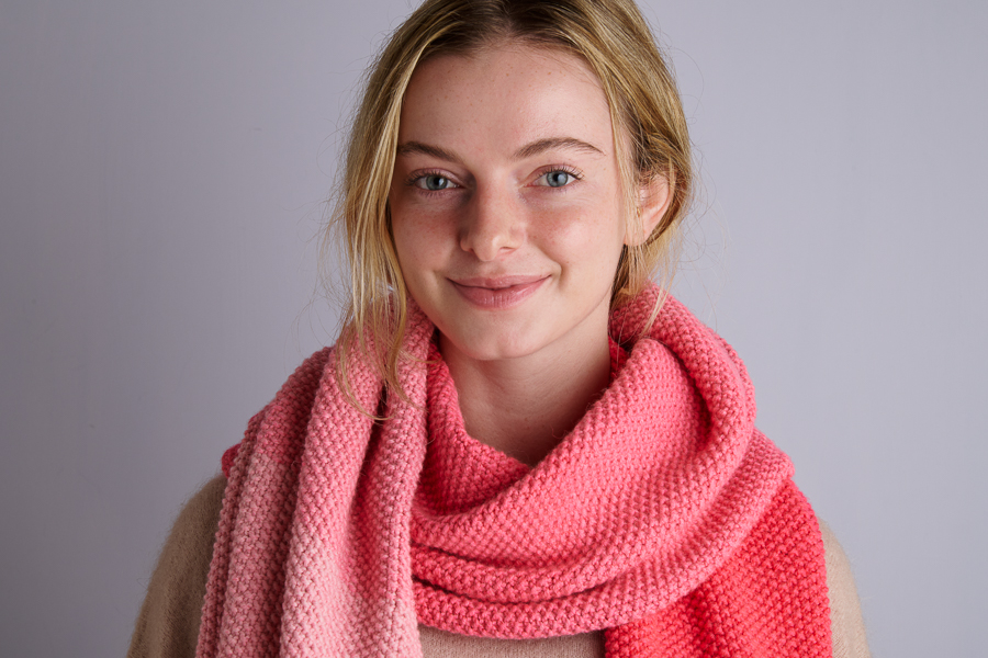 Nine-Note Seed Stitch Wrap in New Colors | Purl Soho