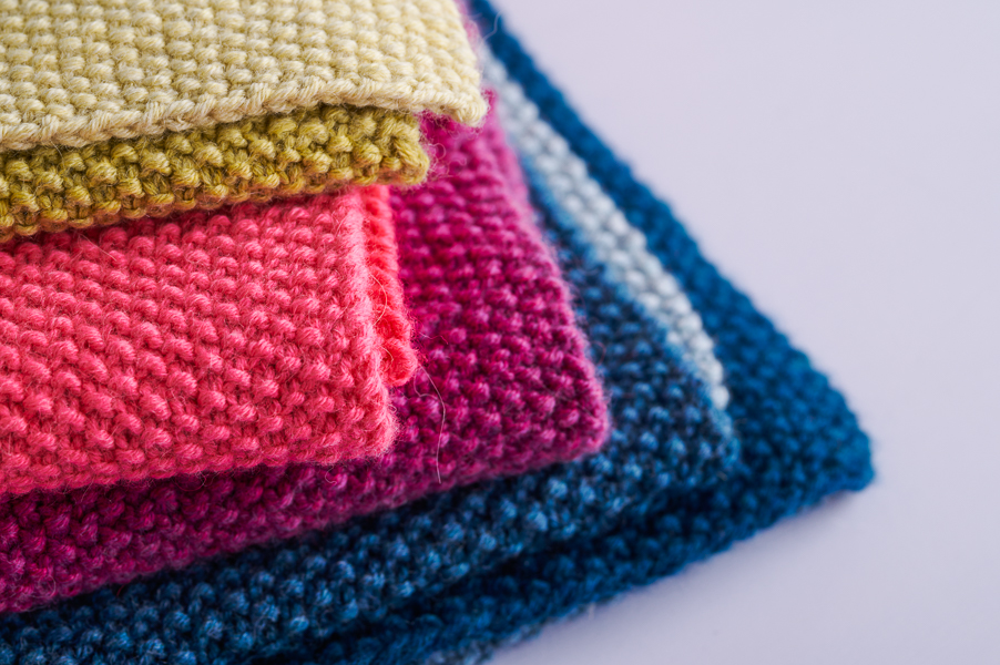 Nine-Note Seed Stitch Wrap in New Colors | Purl Soho