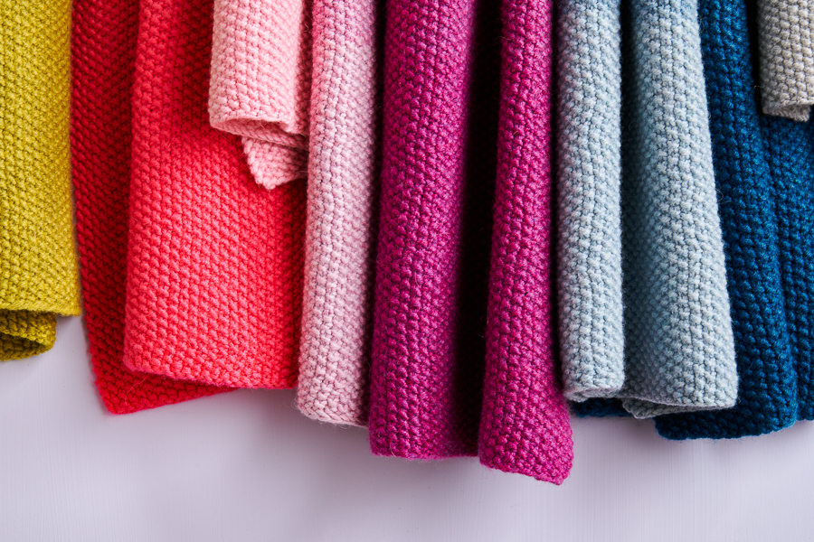 Nine-Note Seed Stitch Wrap in New Colors | Purl Soho