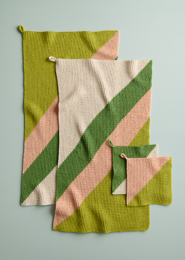 Catty-Corner Washcloth + Hand Towel | Purl Soho