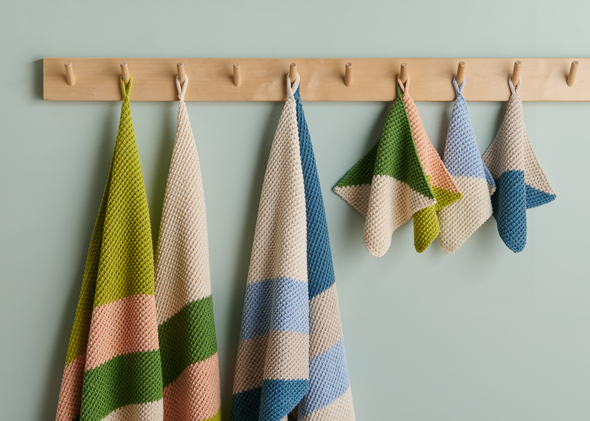 Catty-Corner Washcloth + Hand Towel | Purl Soho