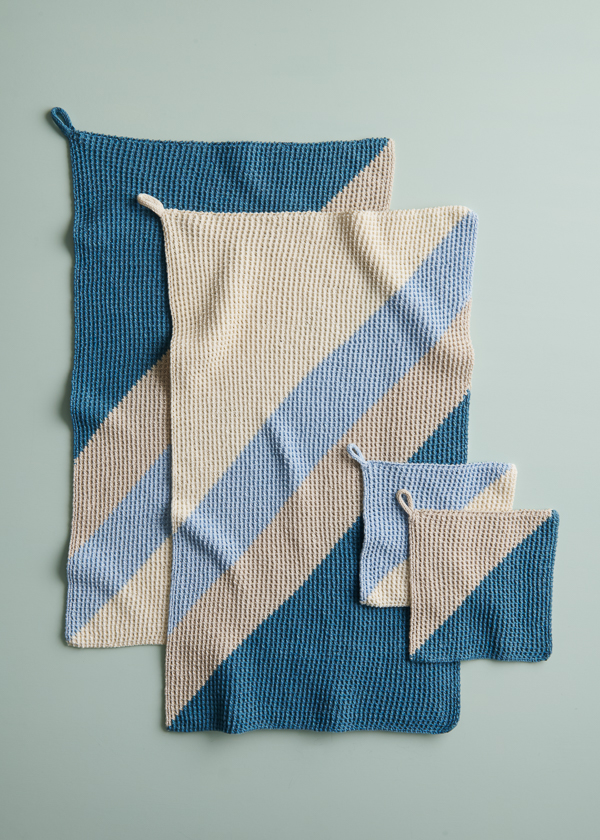 Catty-Corner Washcloth + Hand Towel | Purl Soho