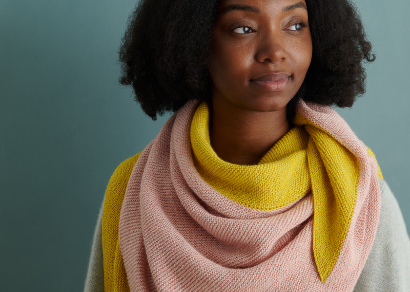 Half + Half Triangles Wrap in New Colors | Purl Soho