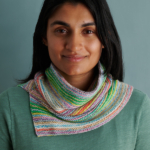 free Candy Stripe Cowl knitting pattern in Purl Soho's Novella yarn