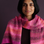 Soft Stripes Wrap free Soft Stripes Wrap knitting pattern in Purl Soho's Tussock and Novella yarns