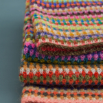 free The Incredible Blanket knitting pattern in Purl Soho's Linen Quill Minis yarn