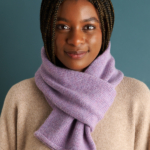 free Keyhole Scarf knitting pattern in Purl Soho's Cashmere Merino Bloom yarn