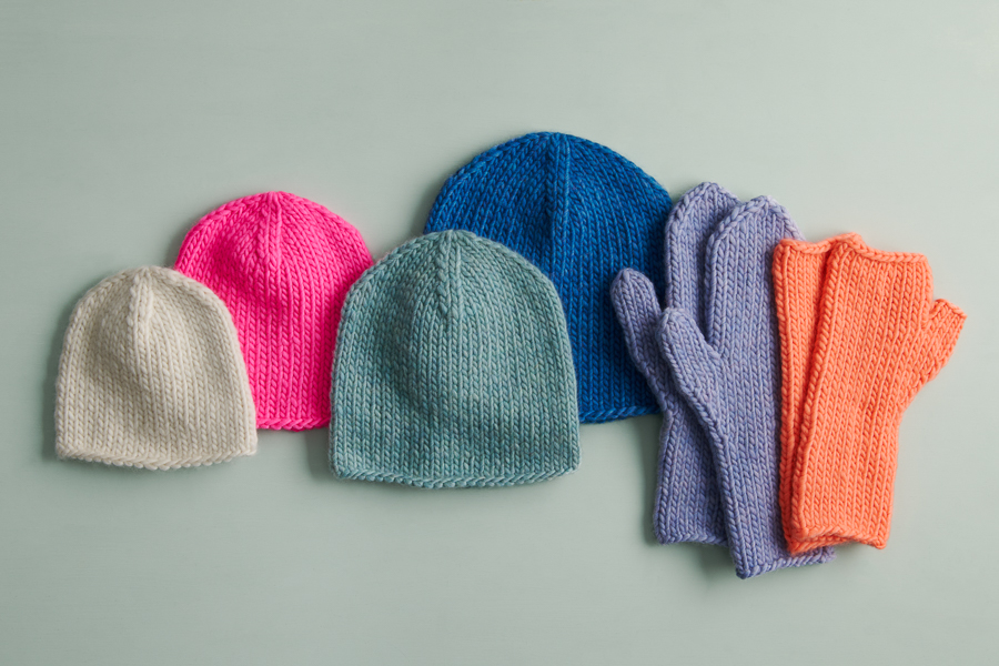 Easy Hat, Mittens + Hand Warmers | Purl Soho
