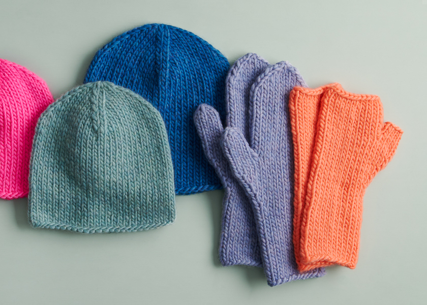 Easy Hat, Mittens + Hand Warmers | Purl Soho