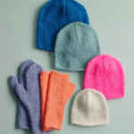 free Easy Hat, Mittens, and Hand Warmers knitting pattern in Purl Soho's Super Soft Merino yarn