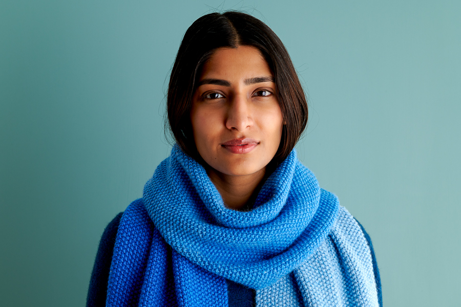 Nine-Note Seed Stitch Wrap in A New Color | Purl Soho