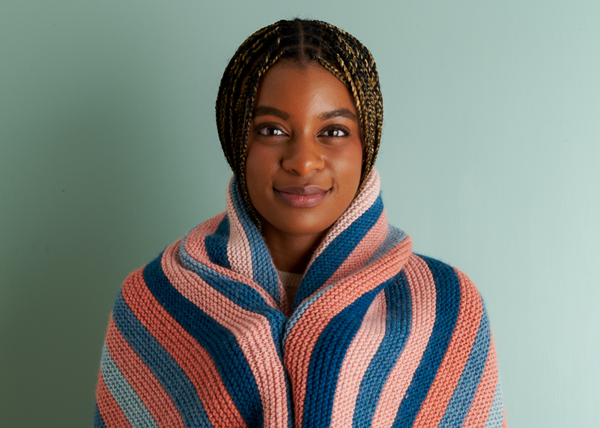 Shimmering Stripes Blanket | Purl Soho