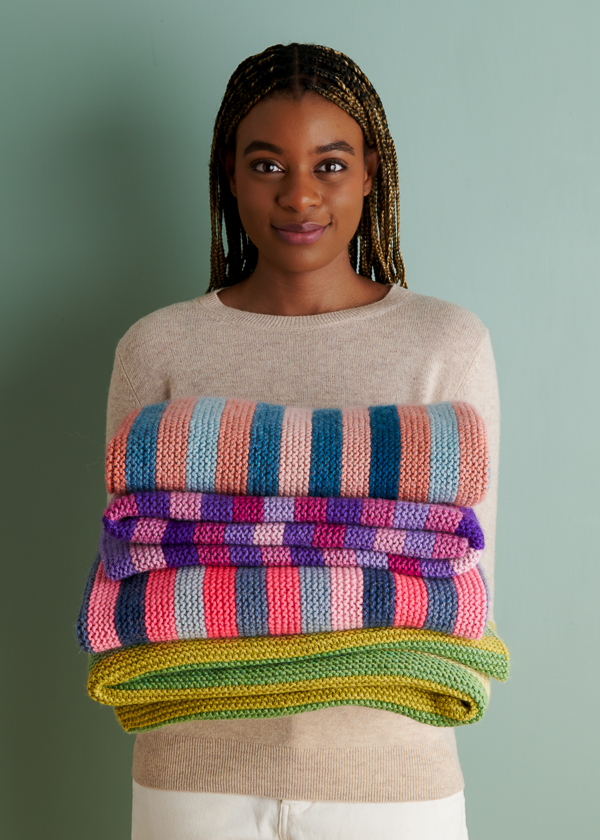 Shimmering Stripes Blanket | Purl Soho