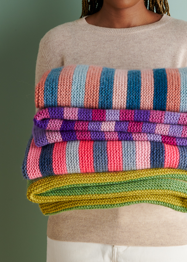 Shimmering Stripes Blanket | Purl Soho