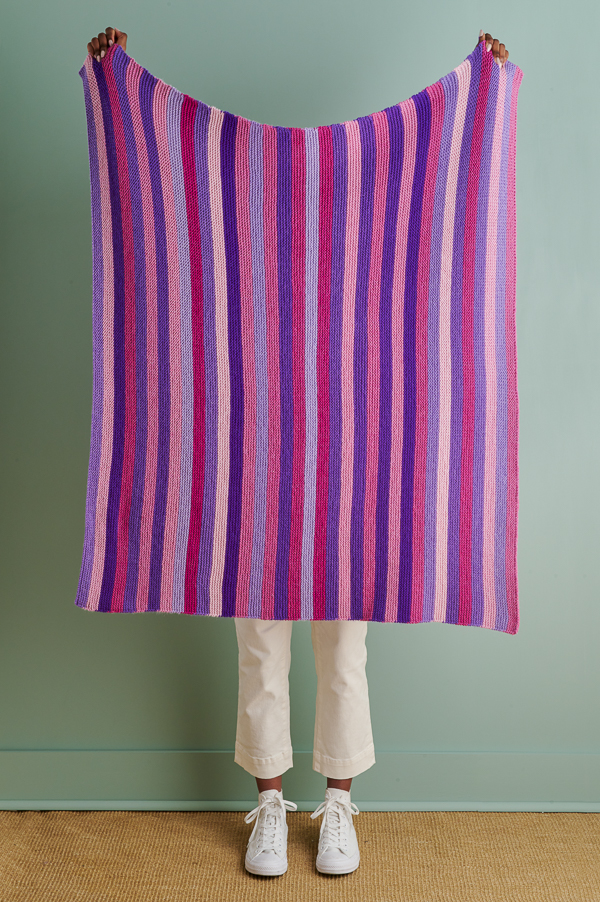 Shimmering Stripes Blanket | Purl Soho