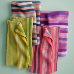 free Shimmering Stripes Blanket knitting pattern in Purl Soho's Nine-Note Bundle yarn