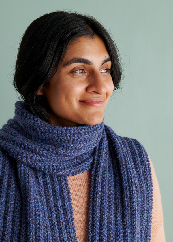 No-Purl Ribbed Scarf in Yonder | Purl Soho